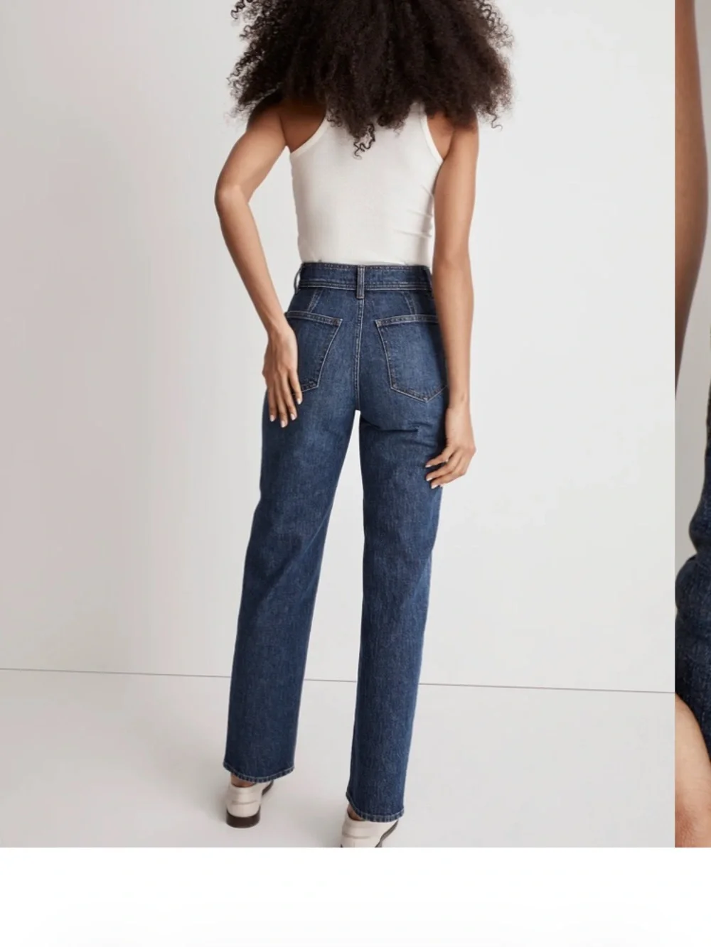 Madewell Straight-Leg Jeans in Dark Blue Denim